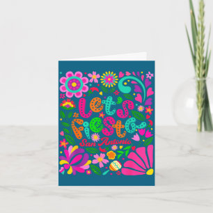 Carte Faisons la fête san antonio cinco de mayo floral