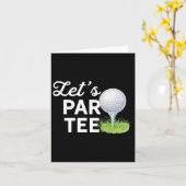 Carte Faisons le Par Tee Golf Ball avec le Tee Pin Funny (Fleur jaune)