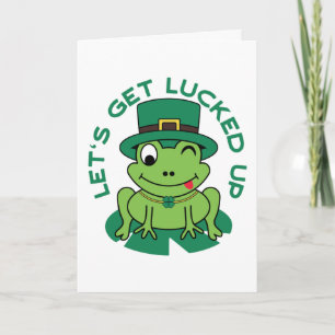 Carte Faisons monter la chance Grenouille Saint-Patrick 