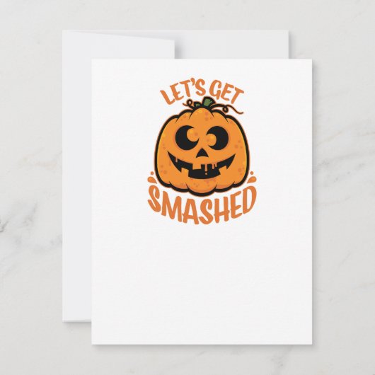 Carte Faisons tomber Tipsy Halloween Jack-O’-Lantern (Dos)