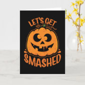Carte Faisons tomber Tipsy Halloween Jack-O’-Lantern (Fleur jaune)