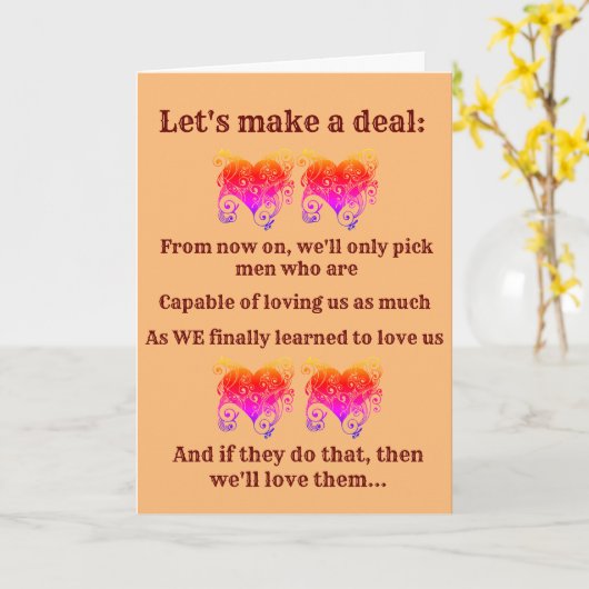 Carte Faisons une affaire (Fleur jaune)