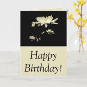 Carte Faisy - noir et blanc (Fleur jaune)