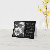 Carte Faisy noir et blanc (Fleur jaune)