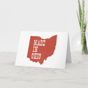 Carte Fait dans la salutation de paysage de l'Ohio