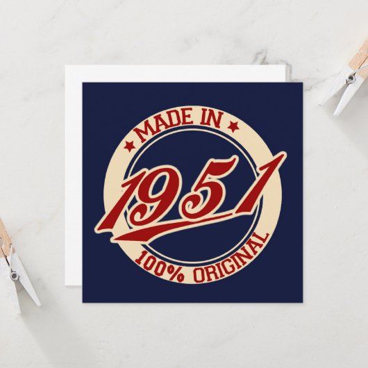 Carte Fait En 1951 (Devant/Arrière en situation)