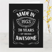 Carte Fait en 1953 70 ans d'être génial anniversaire 202 (Fleur jaune)