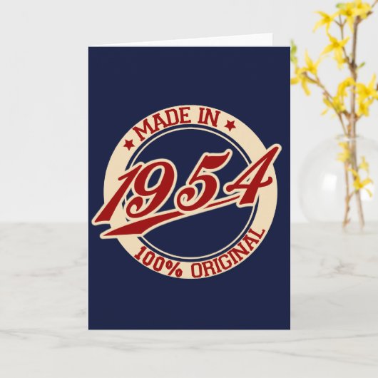 Carte Fait En 1954 (Fleur jaune)