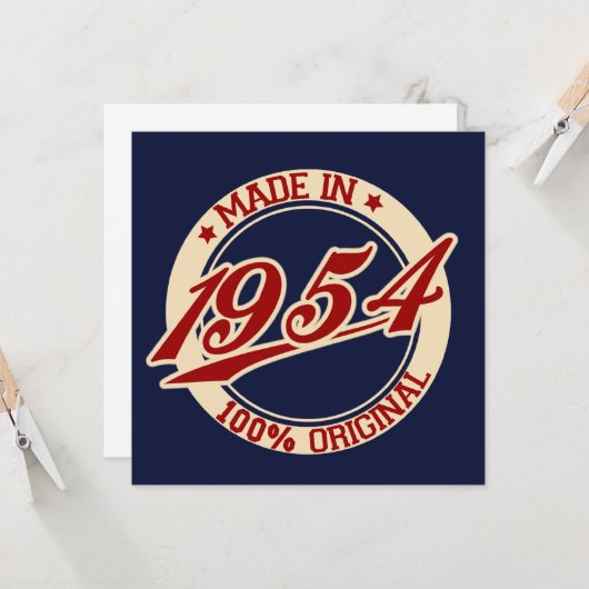 Carte Fait En 1954 (Devant/Arrière en situation)