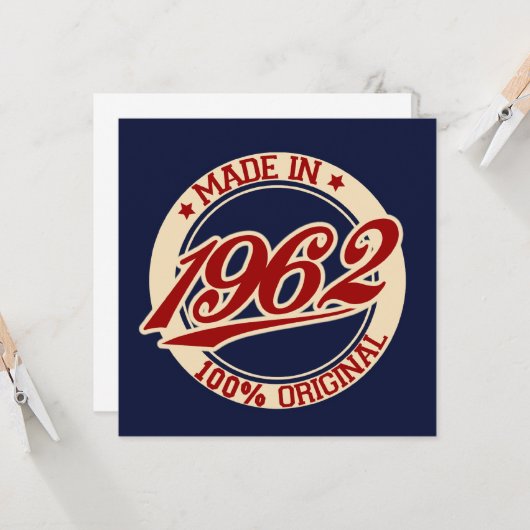 Carte Fait En 1962 (Devant/Arrière en situation)