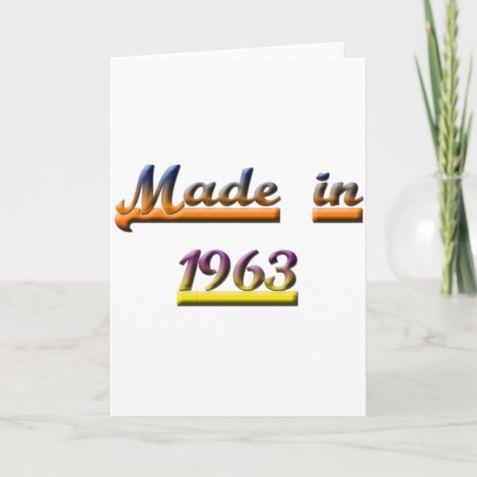 CARTE FAIT EN 1963 (Devant)