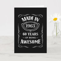 Fait en 1963 60 ans d'être génial anniversaire 202