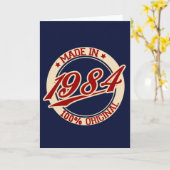 Carte Fait En 1984 (Fleur jaune)