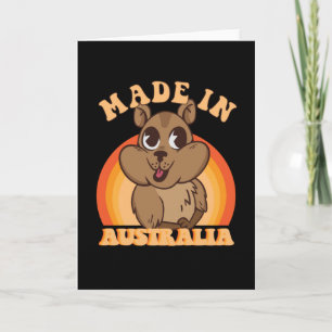 CARTE FAIT EN AUSTRALIE WOMBAT