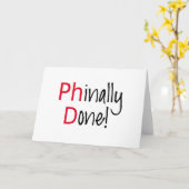 Carte Fait en phase terminale, doctorat, don de diplôme (Fleur jaune)