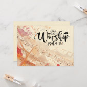 Carte Fait pour adorer Citation chrétienne Psaume 95:1 B (Devant/Arrière en situation)