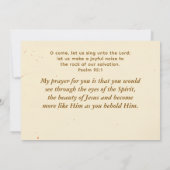 Carte Fait pour adorer Citation chrétienne Psaume 95:1 B (Dos)