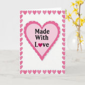 Carte Faite Avec Amour (Fleur jaune)
