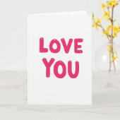 Carte faite main Fuchsia Love You (Fleur jaune)