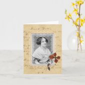 Carte faite sur commande antique de manuscrit et (Fleur jaune)