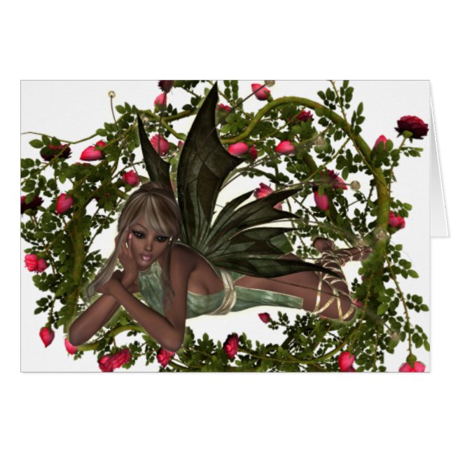 Carte faite sur commande d'Afro-américain de Faery (Devant horizontal)