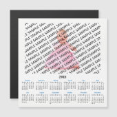 Carte faite sur commande d'aimant de calendrier de (Devant / Derrière)