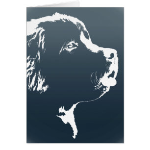 Carte faite sur commande de chien de Terre-Neuve