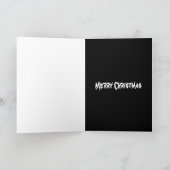 Carte faite sur commande de crâne de Noël (Intérieur)