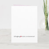 Carte faite sur commande de fête d'anniversaire (Dos)