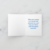 Carte faite sur commande de fête de voyage de fève (Intérieur)