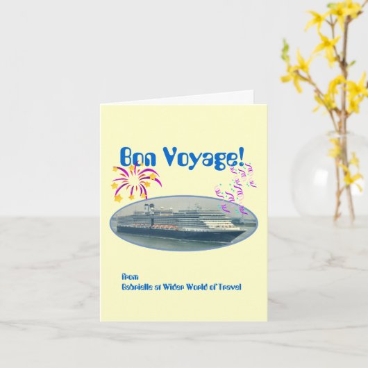 Carte faite sur commande de fête de voyage de fève (Fleur jaune)