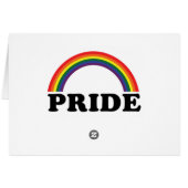 Carte faite sur commande de fierté d'ARC-EN-CIEL (Dos Horizontal)