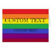 Carte faite sur commande de fierté d'ARC-EN-CIEL (Devant horizontal)