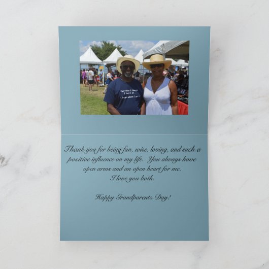 Carte faite sur commande de jour de grands-parents (Intérieur)