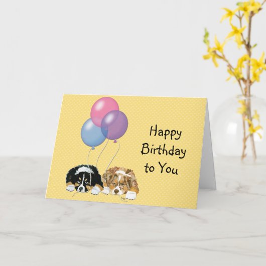 Carte faite sur commande de joyeux anniversaire de (Fleur jaune)