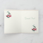 Carte faite sur commande de pois doux de rose (Intérieur)