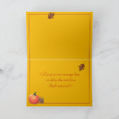 Carte FAITE SUR COMMANDE de RÉCOLTE (Intérieur)