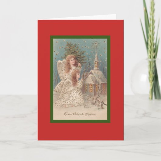 Carte FAITE SUR COMMANDE de RÉTRO ANGE de NOËL (Devant)