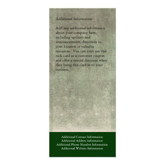 Carte faite sur commande de support, conception (Dos)