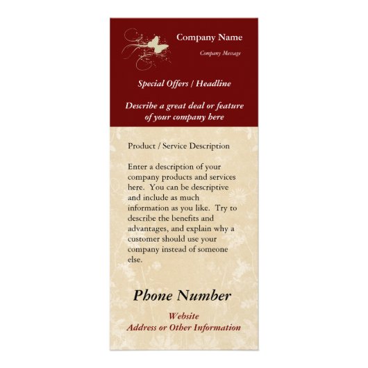 Carte faite sur commande de support, papillon (Devant)