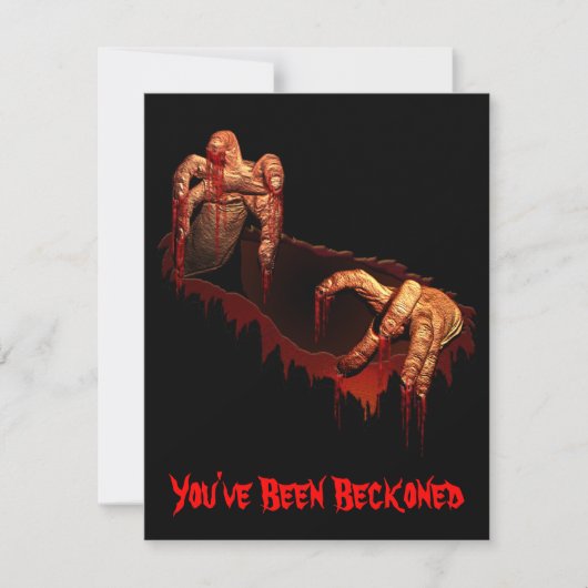 Carte faite sur commande de zombi de Halloween (Devant)