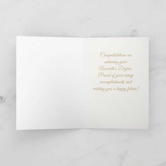 Carte faite sur commande d'obtention du diplôme (Intérieur)