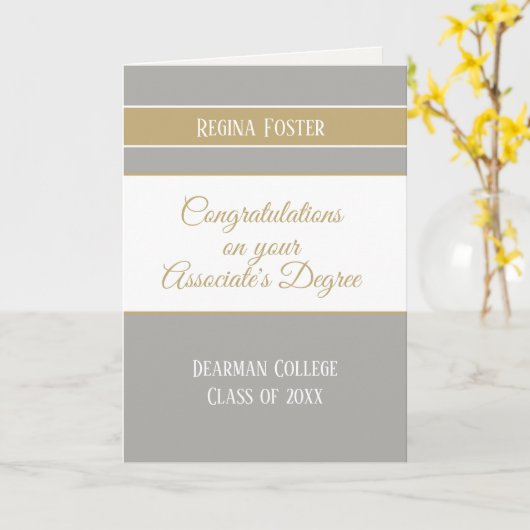 Carte faite sur commande d'obtention du diplôme (Fleur jaune)