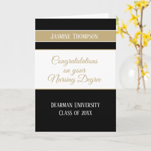 Carte faite sur commande d'obtention du diplôme (Fleur jaune)