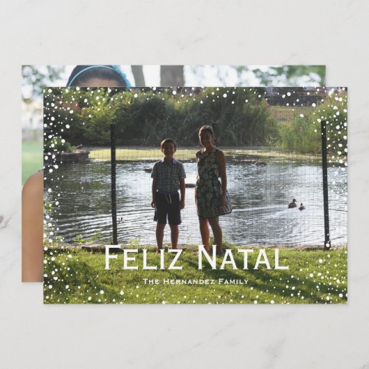 Carte faite sur commande Feliz de pleines chutes (Devant / Derrière)