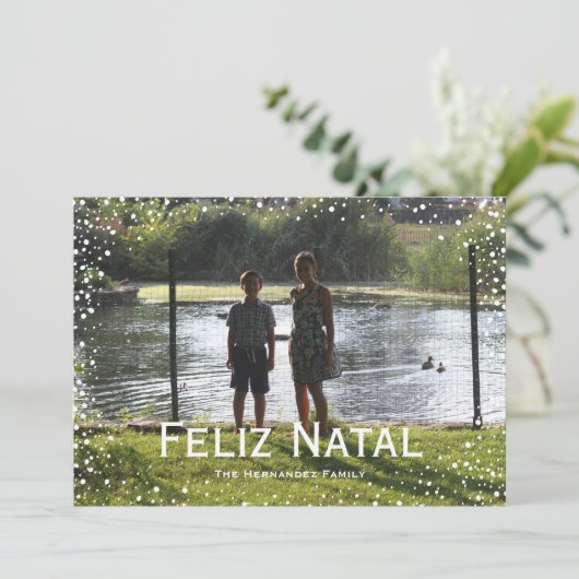 Carte faite sur commande Feliz de pleines chutes (Debout devant)