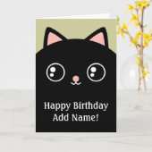 Carte faite sur commande noire de joyeux (Fleur jaune)