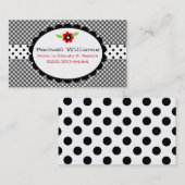 Carte faite sur commande noire et blanche trop (Devant / Derrière)