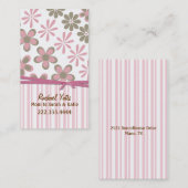 Carte faite sur commande rose et Brown élégante de (Devant / Derrière)