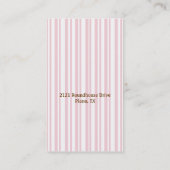 Carte faite sur commande rose et Brown élégante de (Dos)